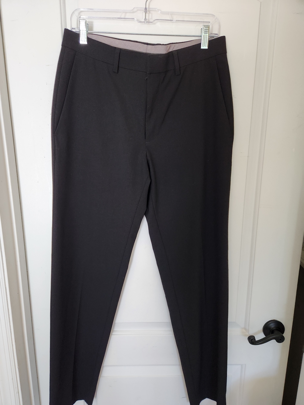 Men's Black Dress Pants - Classic Straight Fit